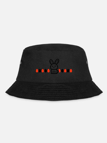 Hase Ostern - Bucket Hat - Schwarz