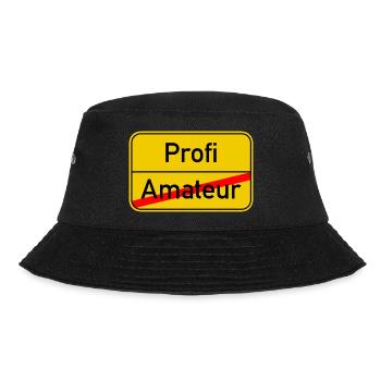 Ortsschild Amateur - Profi - Bucket Hat - Schwarz - Vorne - Lela (165cm)
