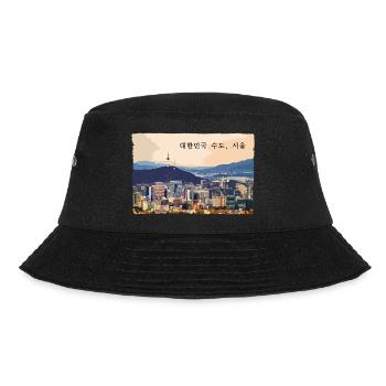 Seoul at Sunset - Bucket Hat - Schwarz - Vorne - Lela (165cm)