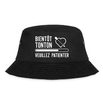 "Bientôt tonton" t-shirt humour tonton - Bob - noir - Devant - Lela (165cm)