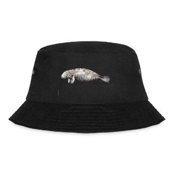 Manati - Manatee - Lamantin - Bucket Hat - Schwarz - Vorne - Lela (165cm)