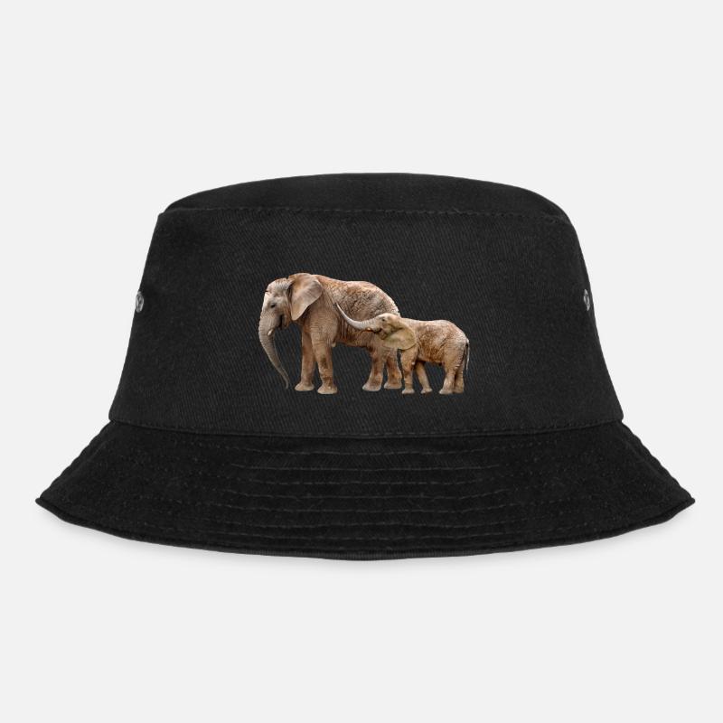 Elefant - Bucket Hat - Schwarz