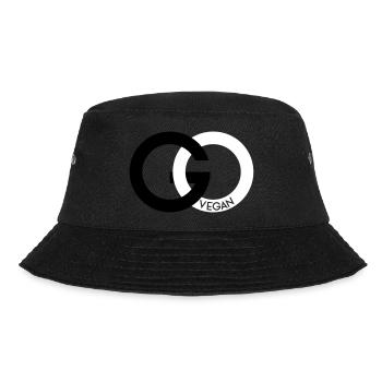 GO VEGAN SIGN - Bucket Hat - Schwarz - Vorne - Lela (165cm)