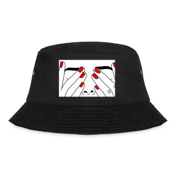 Face red nail - Bucket Hat - Schwarz - Vorne - Lela (165cm)
