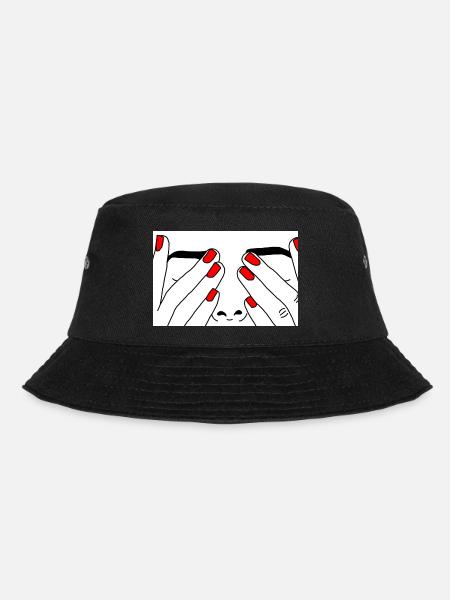 Face red nail - Bucket Hat - Schwarz