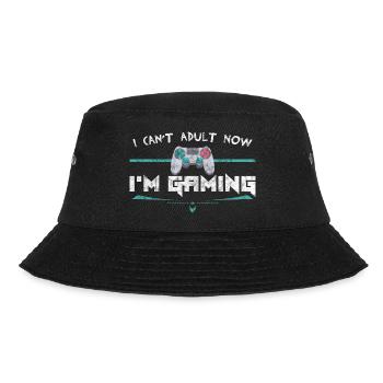 Gaming Gift Games Adult Funny Nerd Gamer - Bucket Hat - black - Front - Lela (165cm)