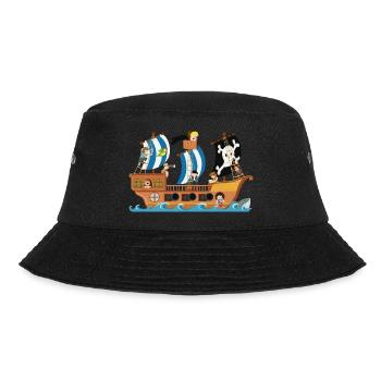 Piratenschiff - Bucket Hat - Schwarz - Vorne - Lela (165cm)
