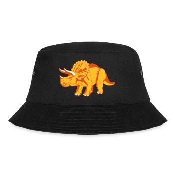 Triceratops Dinosaurier - Bucket Hat - Schwarz - Vorne - Lela (165cm)