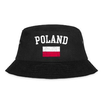 Poland Flag Arch Typography - Bucket Hat - black - Front - Lela (165cm)