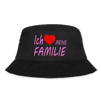 ich liebe meine Familie - Bucket Hat - Schwarz - Vorne - Lela (165cm)