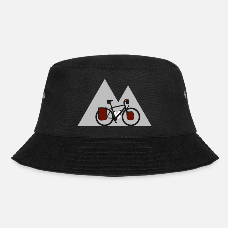 Fahrradtouren - Bucket Hat - Schwarz