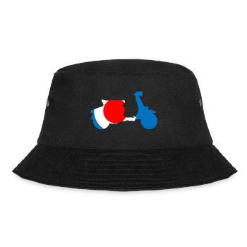 Roundel Target 60s Motor Scooter - Bucket Hat - black - Front - Lela (165cm)