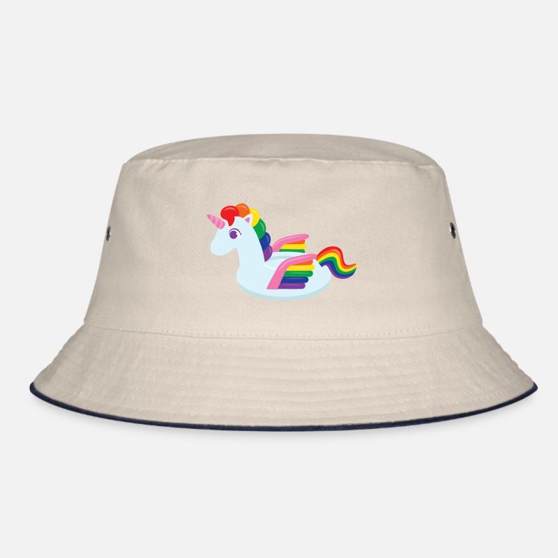 Süßes Einhorn mit Flügel Pool Float Bucket Hat