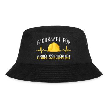 Arbeitssicherheit Herzschlag Sifa Sicherheitskraft - Bucket Hat - Schwarz - Vorne - Lela (165cm)