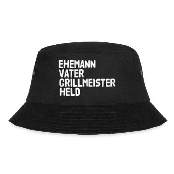 EHEMANN VATER GRILLMEISTER HELD - Bucket Hat - Schwarz - Vorne - Lela (165cm)