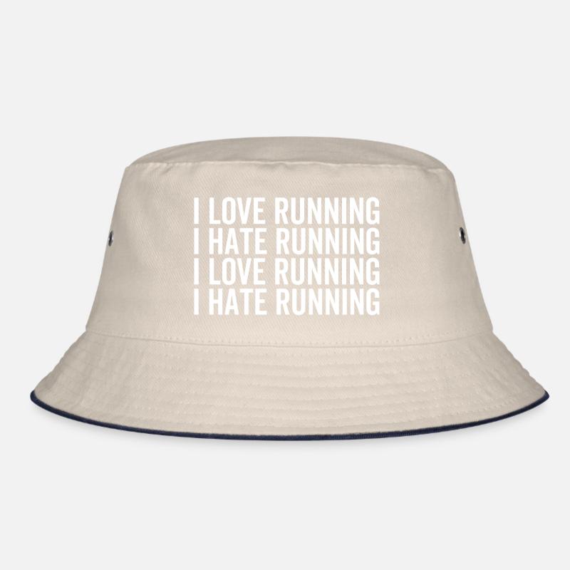 I Love Running I Hate Running Bucket Hat