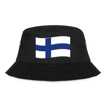 Finnland Flagge Finland Fahne Finnish Finn Land - Bucket Hat - Schwarz - Vorne - Lela (165cm)