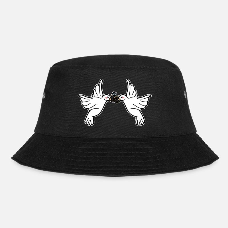 Hochzeit Tauben - Bucket Hat - Schwarz