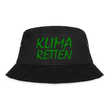 Klima retten - Bucket Hat - Schwarz - Vorne - Lela (165cm)