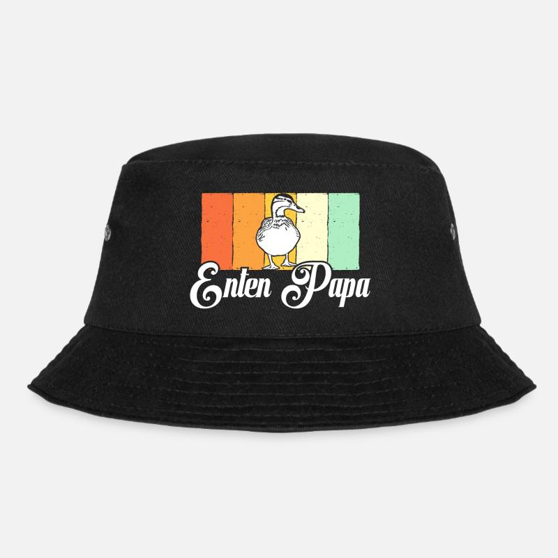 Enten Papa Hausente Vogel Entenhaltung Geschenk - Bucket Hat - Schwarz