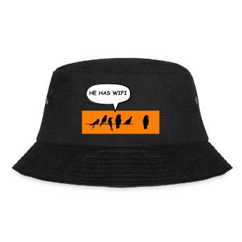 Wireless Birds Wi-Fi Funny Joke. - Bucket Hat - black - Front - Lela (165cm)
