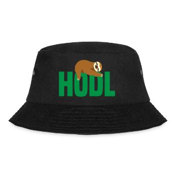 Fautier mit Bitcoin, Hodl - Bucket Hat - Schwarz - Vorne - Lela (165cm)
