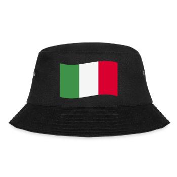 Italien Wehende FlaggeItalien Flagge Land Italia I - Bucket Hat - Schwarz - Vorne - Lela (165cm)