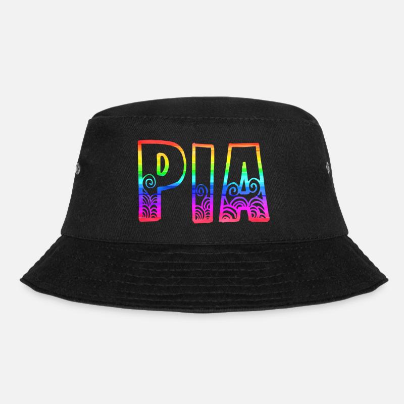 pia rs regenbogen - Bucket Hat - Schwarz