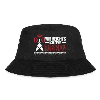 Amateurfunk mir reichts Funkgerät Amateurfunker - Bucket Hat - Schwarz - Vorne - Lela (165cm)
