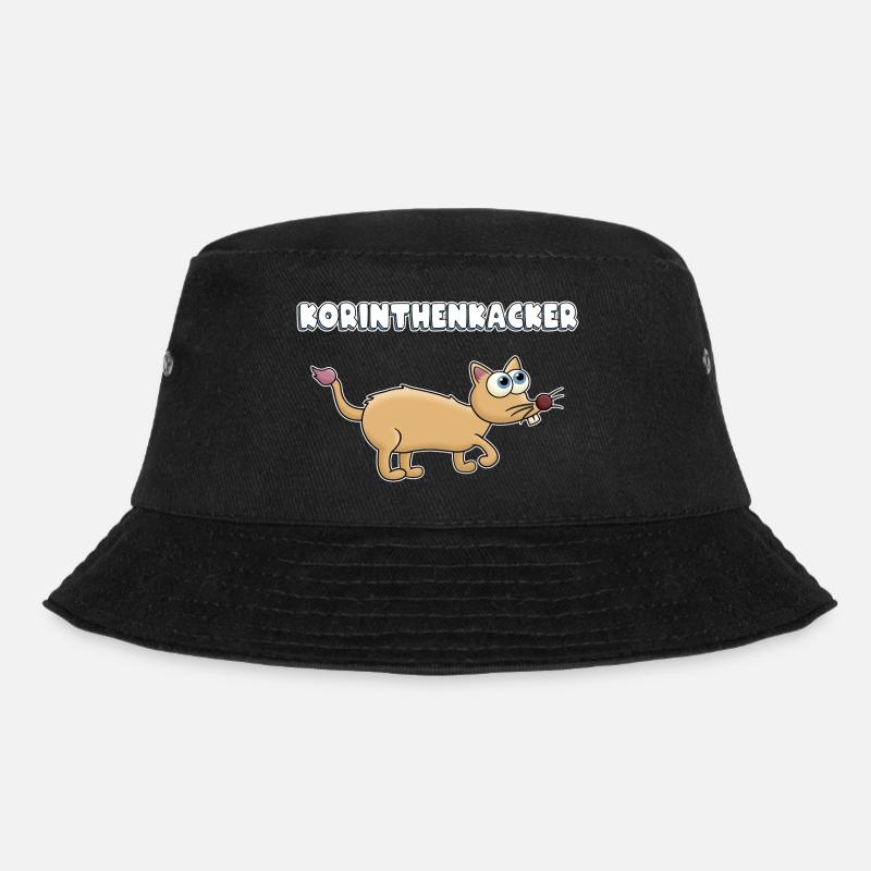 Korinthenkacker Comic Tier - Bucket Hat - Schwarz
