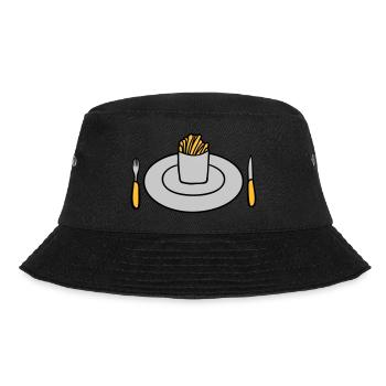 Plate French fries - Bucket Hat - black - Front - Lela (165cm)