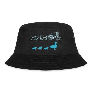 Cyclist Bicycle Family Mama Cycling - Bucket Hat - black - Front - Lela (165cm)