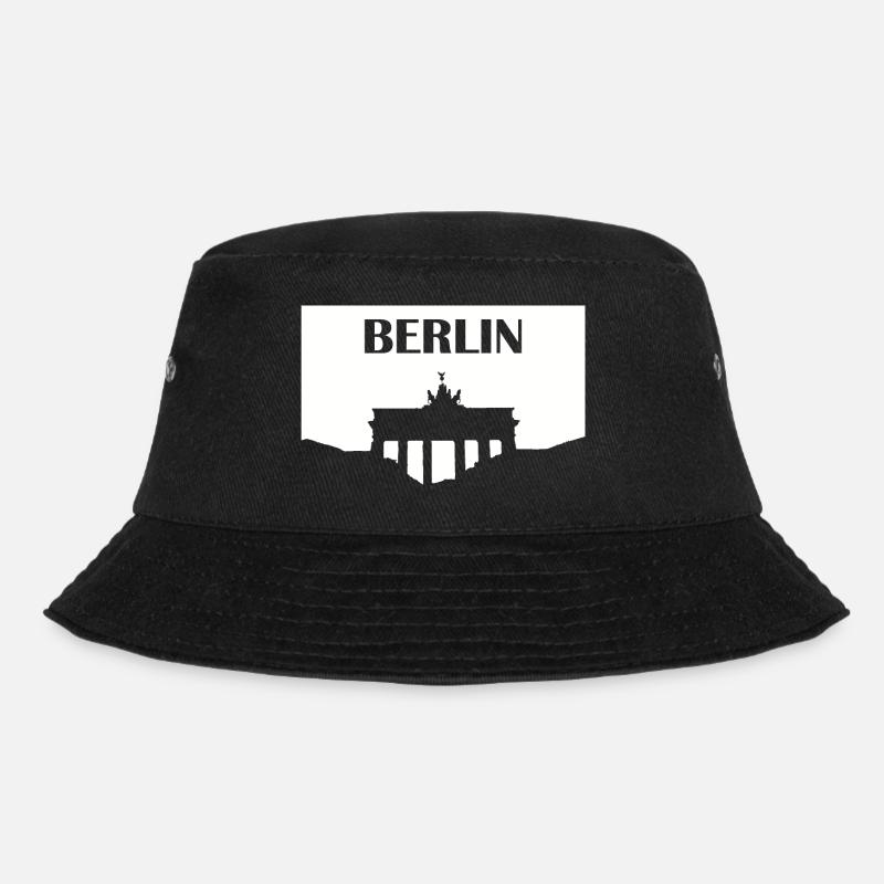 Berlin Brandenburger Tor weiß - Bucket Hat - Schwarz