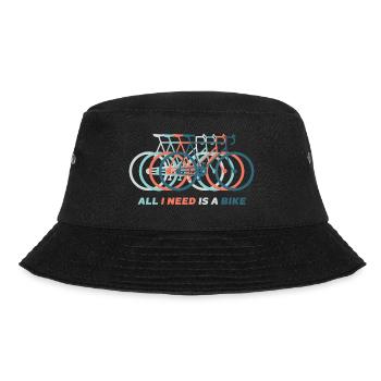 ALL I NEED IS A BIKE - Bucket Hat - Schwarz - Vorne - Lela (165cm)