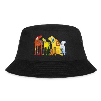 Hunde Welpe Hunderasse Meute Haustier Terrier Mops - Bucket Hat - Schwarz - Vorne - Lela (165cm)