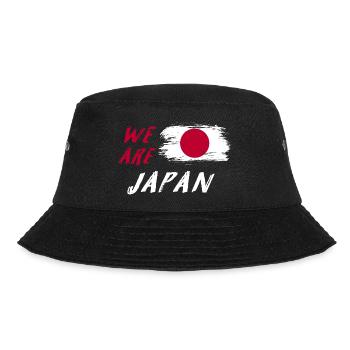 Wir sind Japan Flaggen Design - Bucket Hat - Schwarz - Vorne - Lela (165cm)