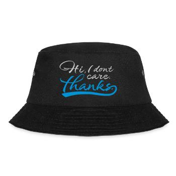 Hi I dont care - Bucket Hat - Schwarz - Vorne - Lela (165cm)