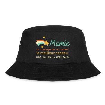 Mamie Le Meilleur Cadeau Humour Grand Mère Ou Mamy - Bucket Hat - black - Front - Lela (165cm)