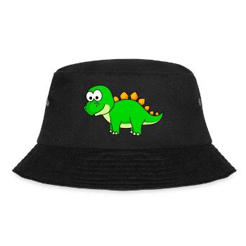 Dinosaur stegosaurus Comic - Bucket Hat - black - Front - Lela (165cm)