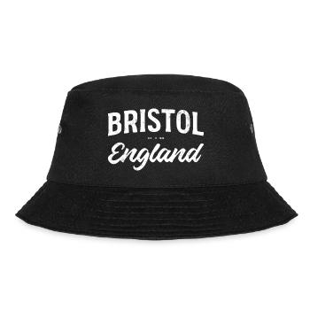 Bristol England Vintage Font - Bucket Hat - black - Front - Lela (165cm)
