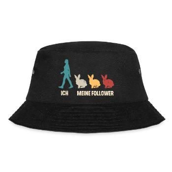Ich Meine Follower Hasen Kaninchen - Bucket Hat - Schwarz - Vorne - Lela (165cm)
