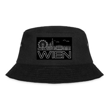 Vienna - with skyline - Bucket Hat - black - Front - Lela (165cm)