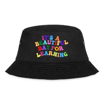 Es ist ein schöner Tag zum Lernen - Bucket Hat - Schwarz - Vorne - Lela (165cm)