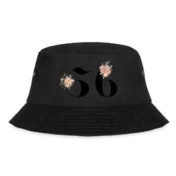 56th anniversary flowers (Gift of 56 years) - Bucket Hat - black - Front - Lela (165cm)