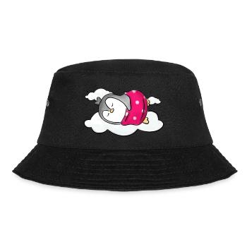 Sleeping Penguin - Bucket Hat - black - Front - Lela (165cm)