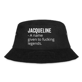 Jacqueline ein Name, der Fucking Legends gegeben wurde - Bucket Hat - Schwarz - Vorne - Lela (165cm)