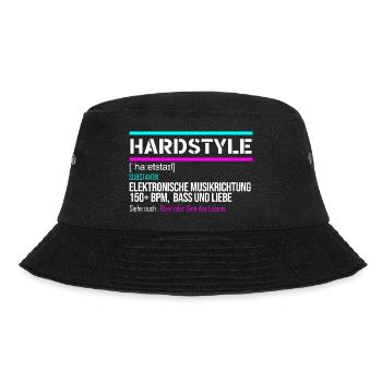 Hardstyle Definition Rave Festival 150 - Bucket Hat - Schwarz - Vorne - Lela (165cm)