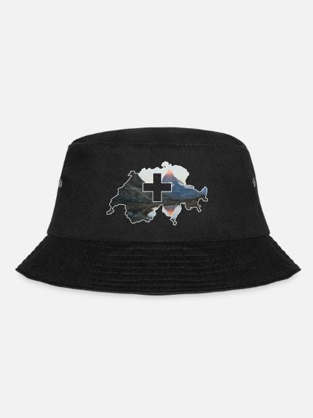 Switzerland - Bucket Hat - black
