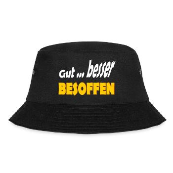 Gut Besoffen Alkohol - Bucket Hat - Schwarz - Vorne - Lela (165cm)