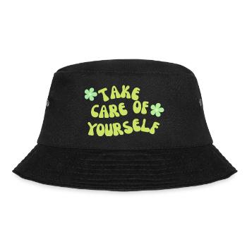 Retro Hoodie - Bucket Hat - Schwarz - Vorne - Lela (165cm)